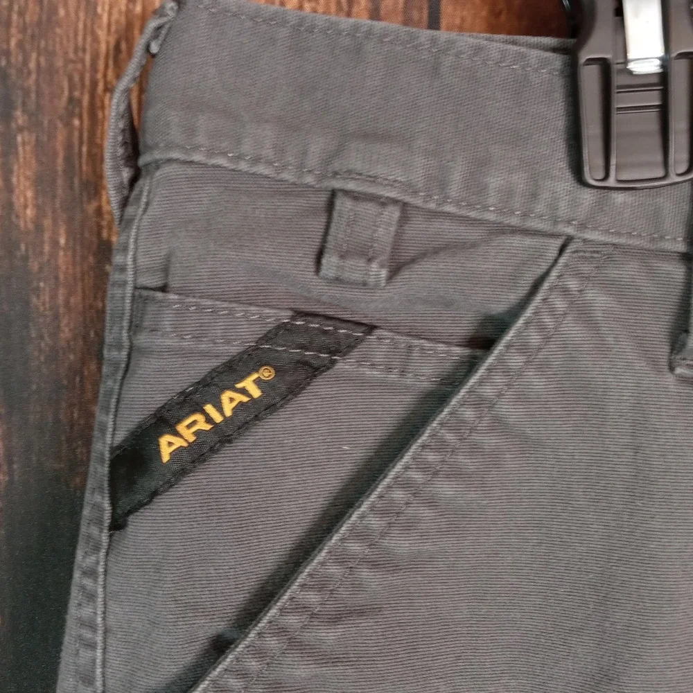 Ariat Rebar M4 Relaxed Mens Green Cargo Shorts 36 Workwear Cotton Spandex